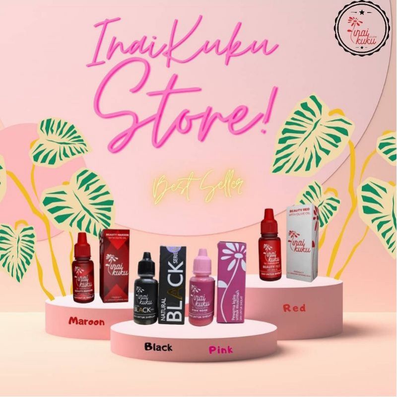 Inai kuku by inai kuku store (inai halal kutek halal merah maroon)