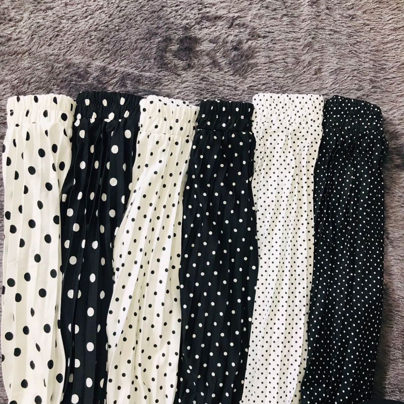 ROK POLKADOT/ ROK PLISKET POLKADOT PREMIUM/ ROK PANJANG / ROK WANITA