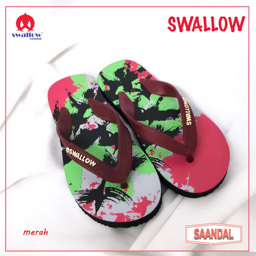 Sandal Jepit Swallow Sanur Pria Wanita Pantai Karet Tebal (BISA SATUAN COD)