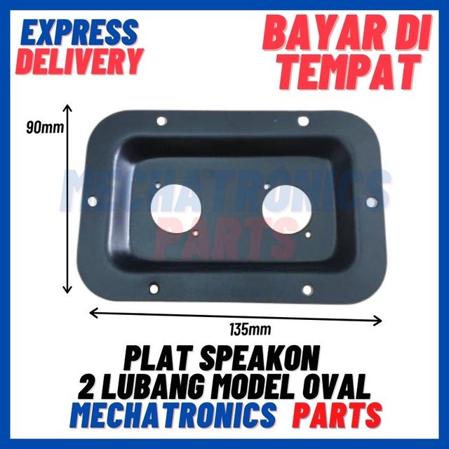 [DEV-9392] PLAT SPEAKON 2 LUBANG MODEL OVAL