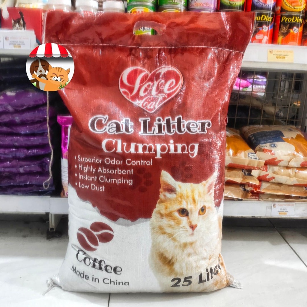 Pasir Kucing Love Cat 25L Cat Sand - Litter - Gumpal Wangi - Bentonite