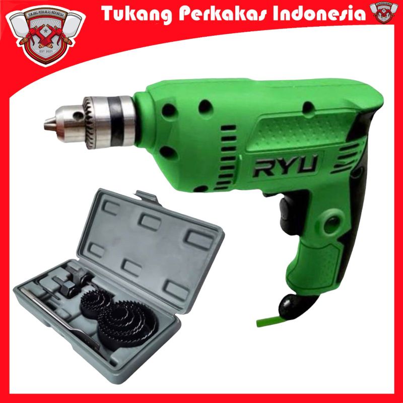 RYU BOR 10MM RDR 10-3RE + HOLE SAW SET 13PCS PAKET HIDROPONIK