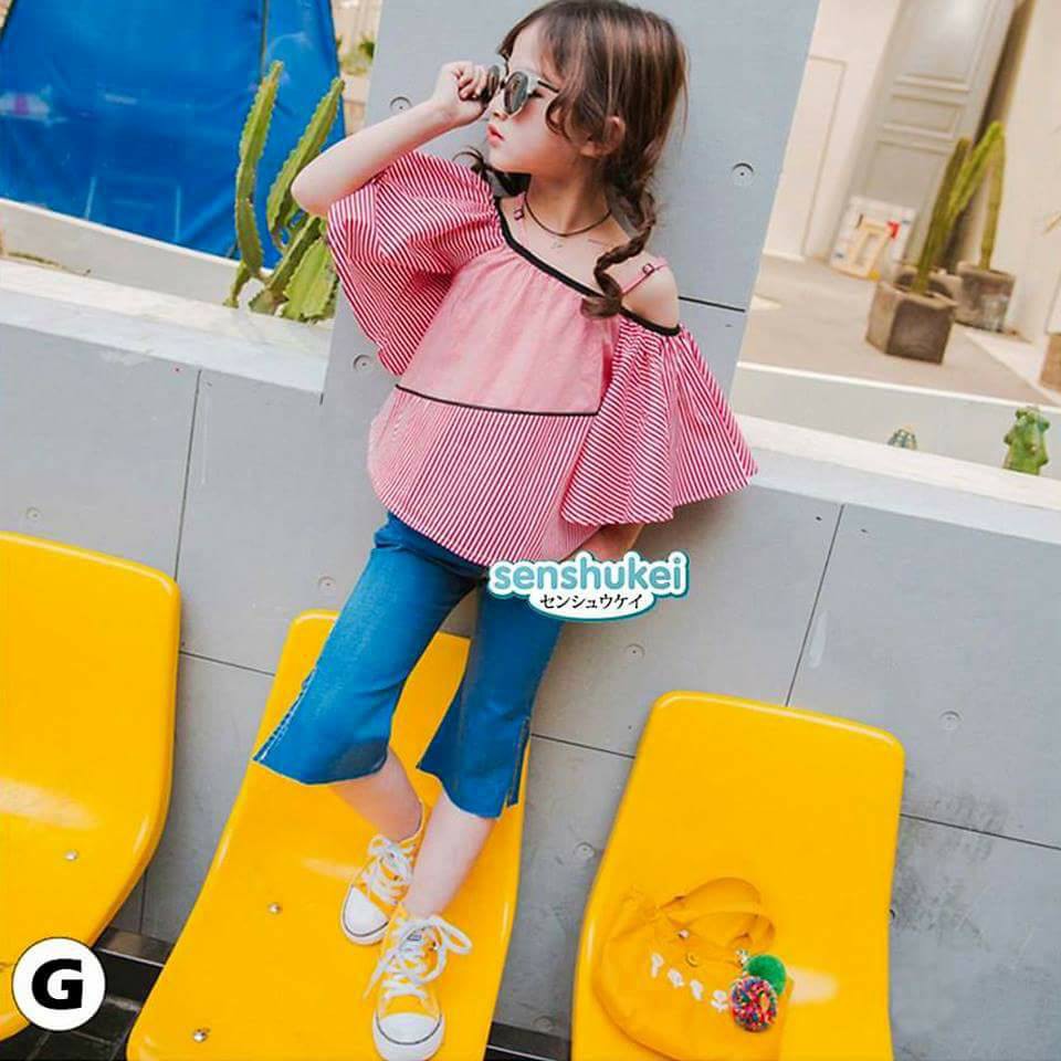 Setelan Anak Cewek Avril Sabrina Fashion Set 2in1 (baju, celana)