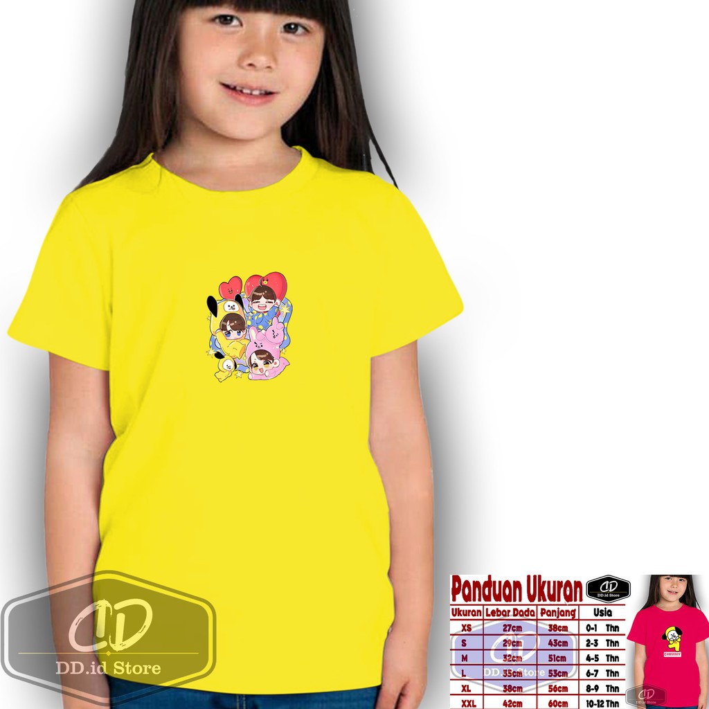 Baju BTS Anak / Baju BT21 Anak / Baju Kaos Sablon / Kaos BT21 / Baju Anak BT21 / Kaos BTS Squad