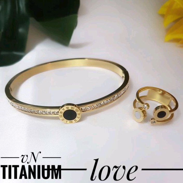 Titanium Set Gelang dan Cincin 169226