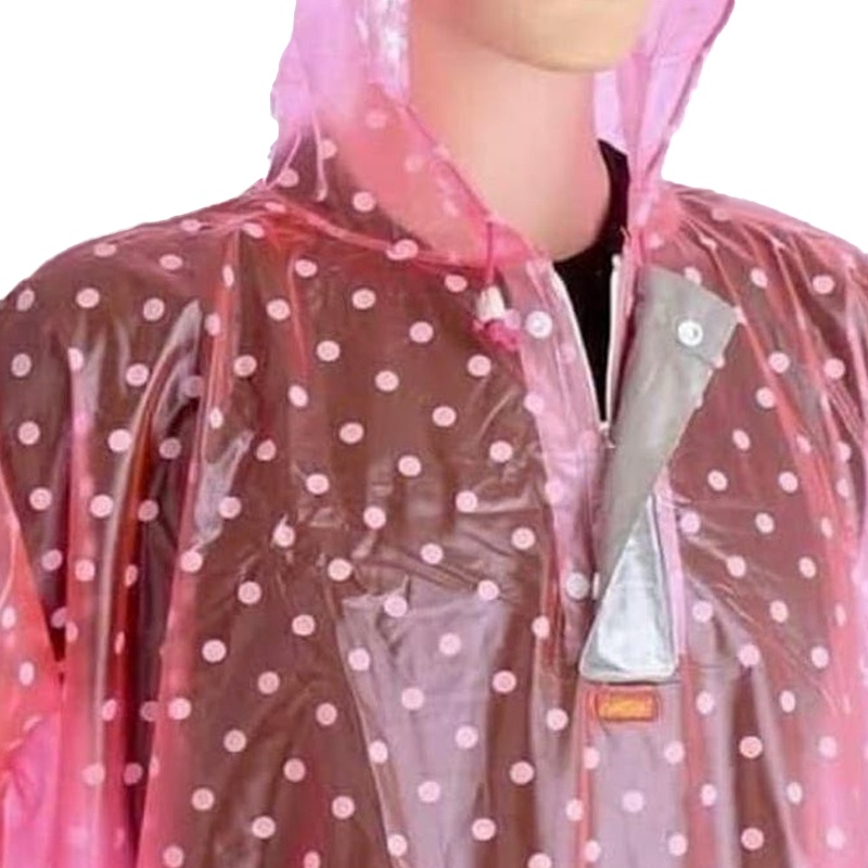 PORMO TERBARU Jas Hujan Polkadot Poncho Lengan Kelelawar Jumbo Elmondo 713 Premium Kualitas Terbaik Anti Rembes/ Jas Hujan Polkadot Murah / Jas ujan Wanita Pria Laris / Jas Hujan Terusan Jas Hujan Termurah Kekinian