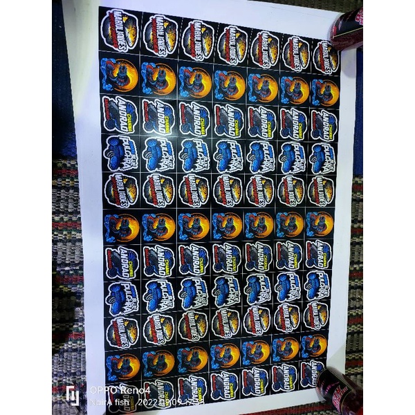 

stiker chana mantap 4*4cm lembar 77biji