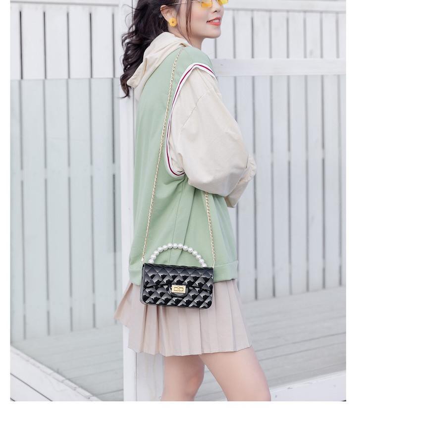 ✶ JX 341 - Tas Jelly Mutiara Ukuran Besar Muat HP - Tas Pesta Wanita - Tas import Terbaru ♪