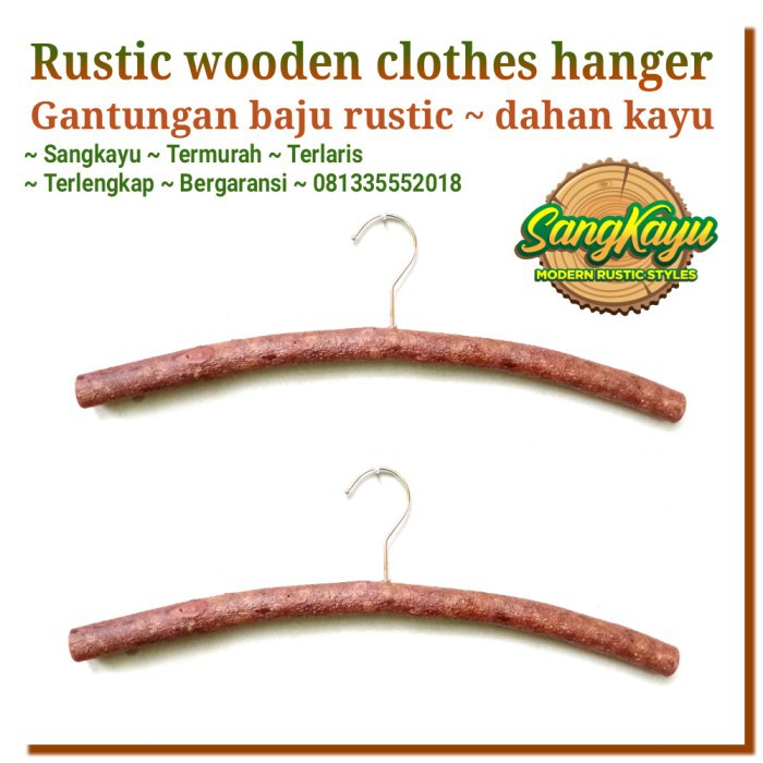 Gantungan baju Gantungan baju kayu hanger kayu wooden clothes hanger