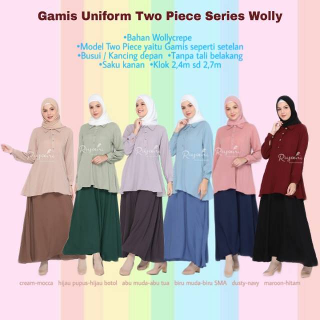 RIYANI GAMIS RASA SETELAN UNTUK KERJA KANTORAN SYARI ORIGINAL
