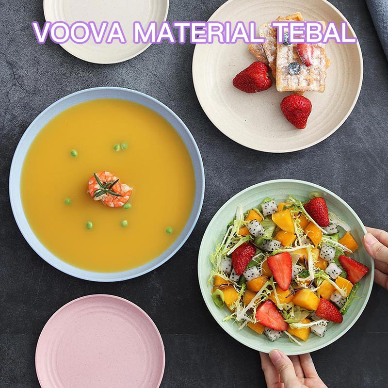 ❤ READY STOCK❤Piring Makan Saji |14.5、 20 、23 dan 25 cm Round Plate Piring Saji | Ramah Lingkungan | Biodegradable-7