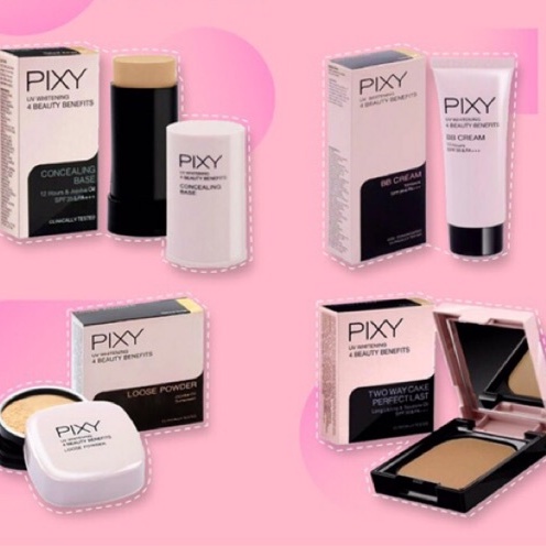 Pixy UV Whitening - BB Cream - Concealing Base - Loose Powder - Milk Cleanser Bright - Perfect Last Two Way Cake