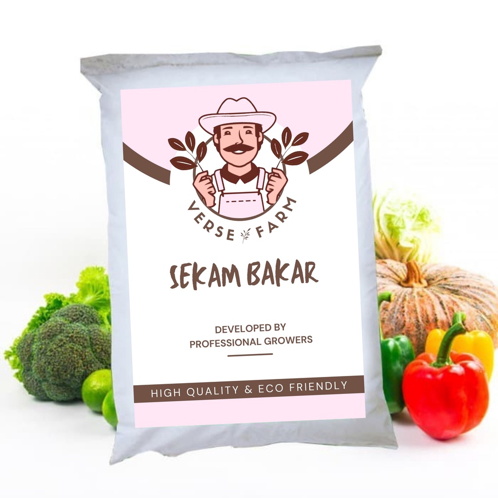 VERSE FARM - Media Tanam Sekam Bakar Murni Premium 12 Liter +-2Kg