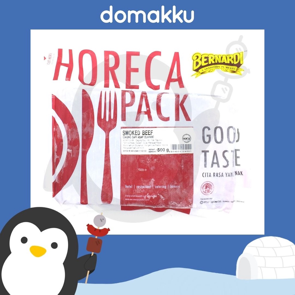 

Horeca Smoke Beef Block (Daging Sapi Kotak) 500gr, Makanan Beku Halal