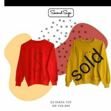 Kanza Top Red Second Sign Original