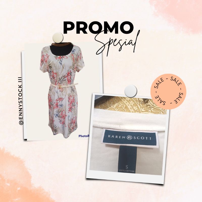 Dress Bunga Pink Karen Scott