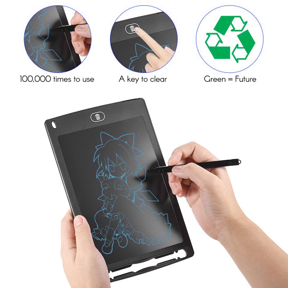 Table Drawing Papan Tulis Menggambar Anak LCD Hapus Writting Board Tablet Dengan Ukuran 8,5 Inch Original Alat Papan Tulis Belajar Gambar Untuk Anak Anak