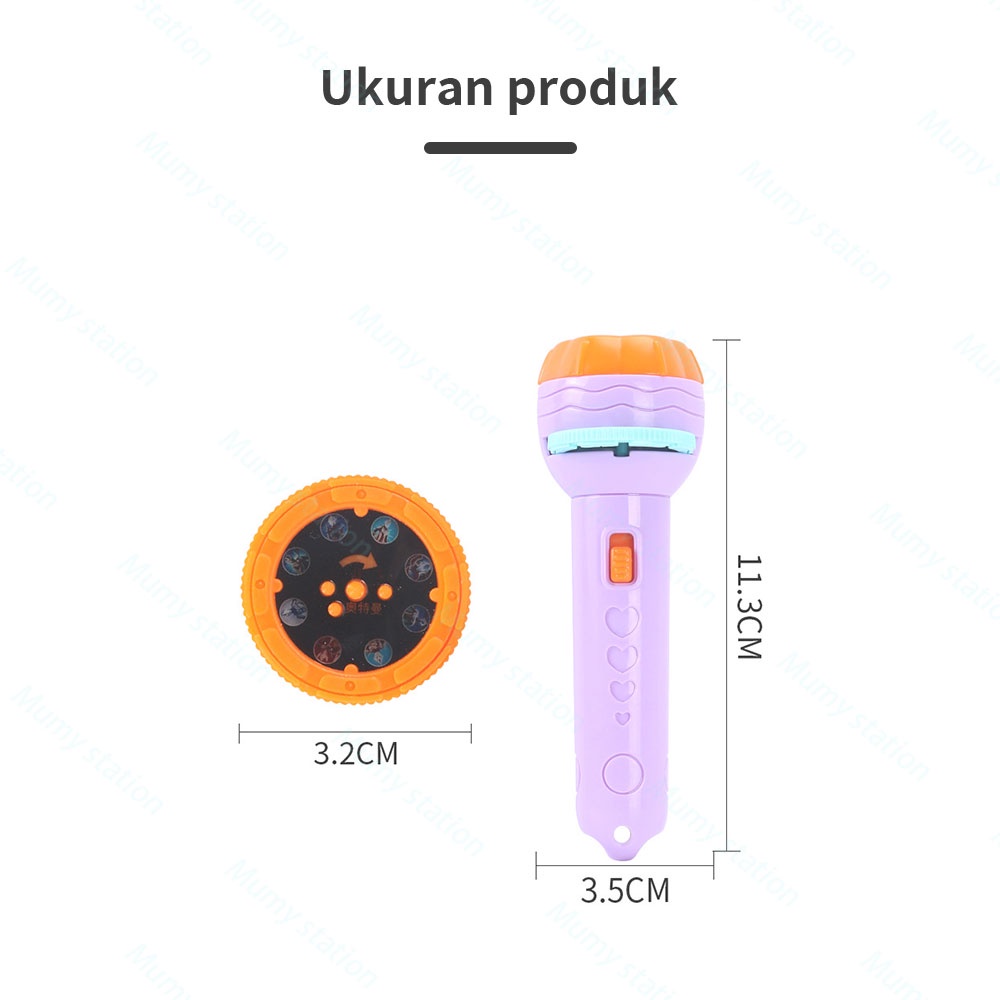 Mumystation Mainan anak proyektor kartun senter/mainan edukasi 24 pola