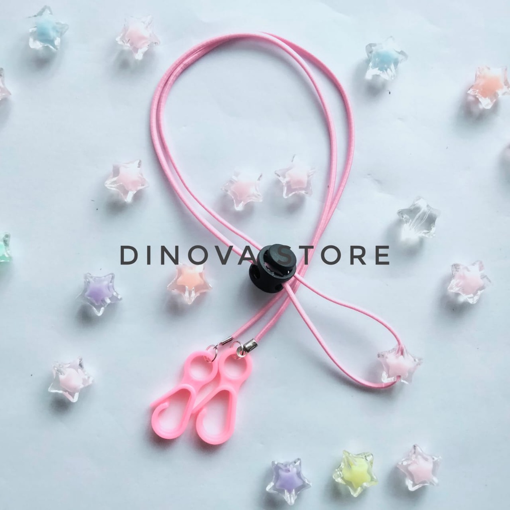 strap masker TALI POLOS BANDUL BINTANG/strap mask/tali masker/konektor masker/pengait masker/dinova store/pgx