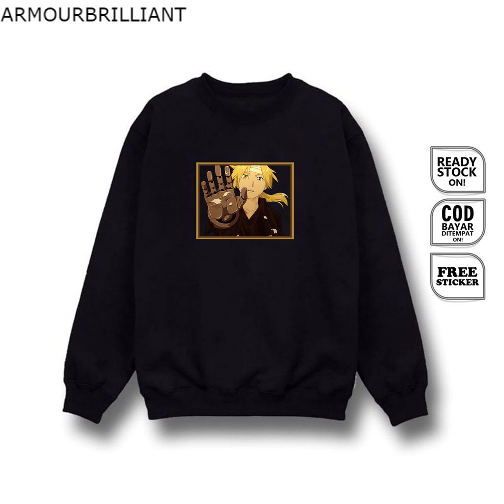SWEATER CREWNECK EDWARD ELRIC ALPHONSE ROY MUSTANG SCAR WINRY BAJU JEPANG ANIME MANGA COSPLAY TM