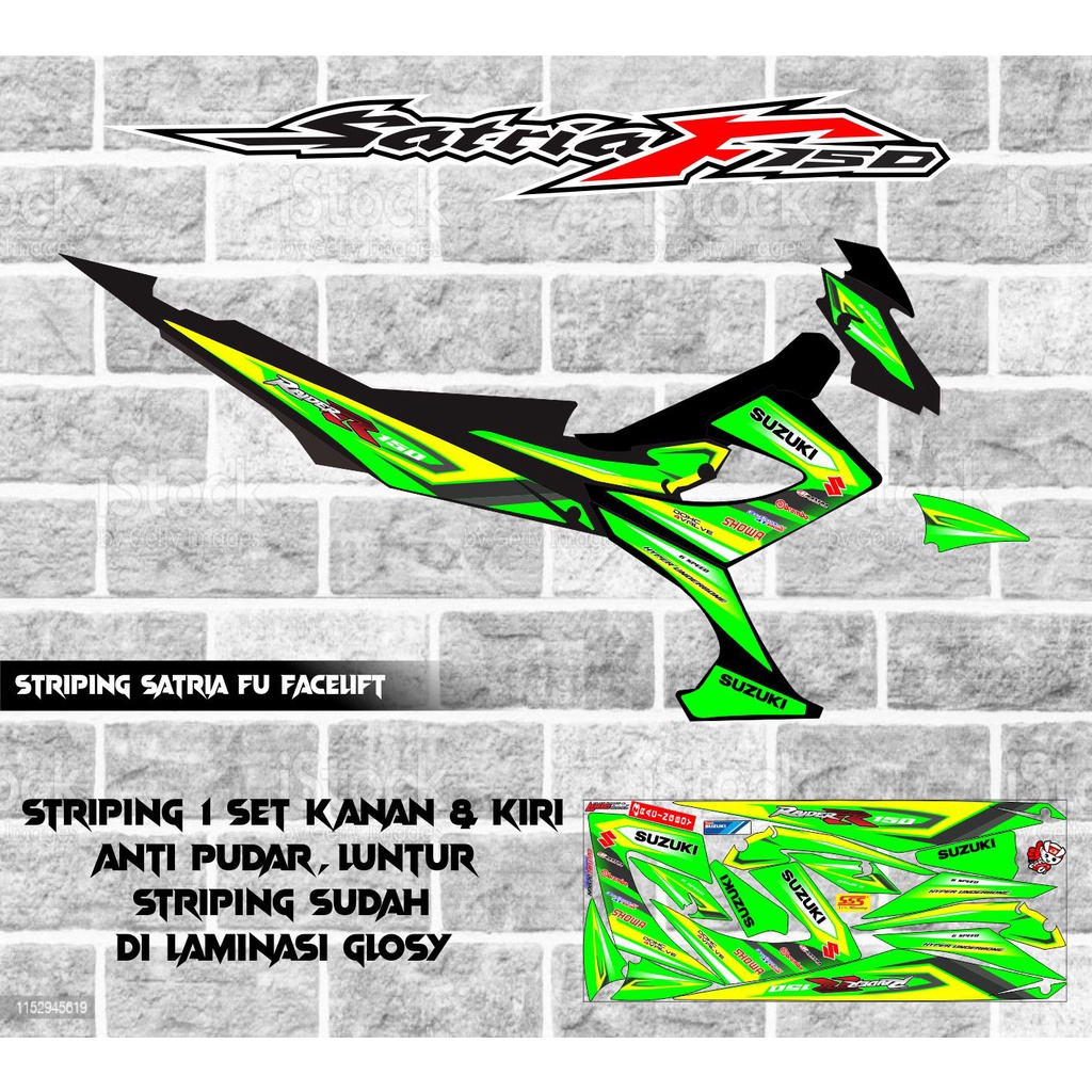 STRIPING STICKER VARIASI MOTOR SATRIA FU FACELIFT