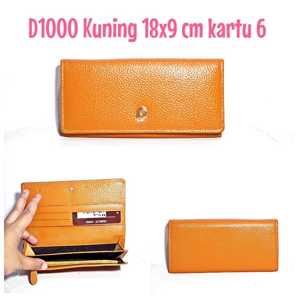 Dompet Kulit Papillon Original D1000 Kuning