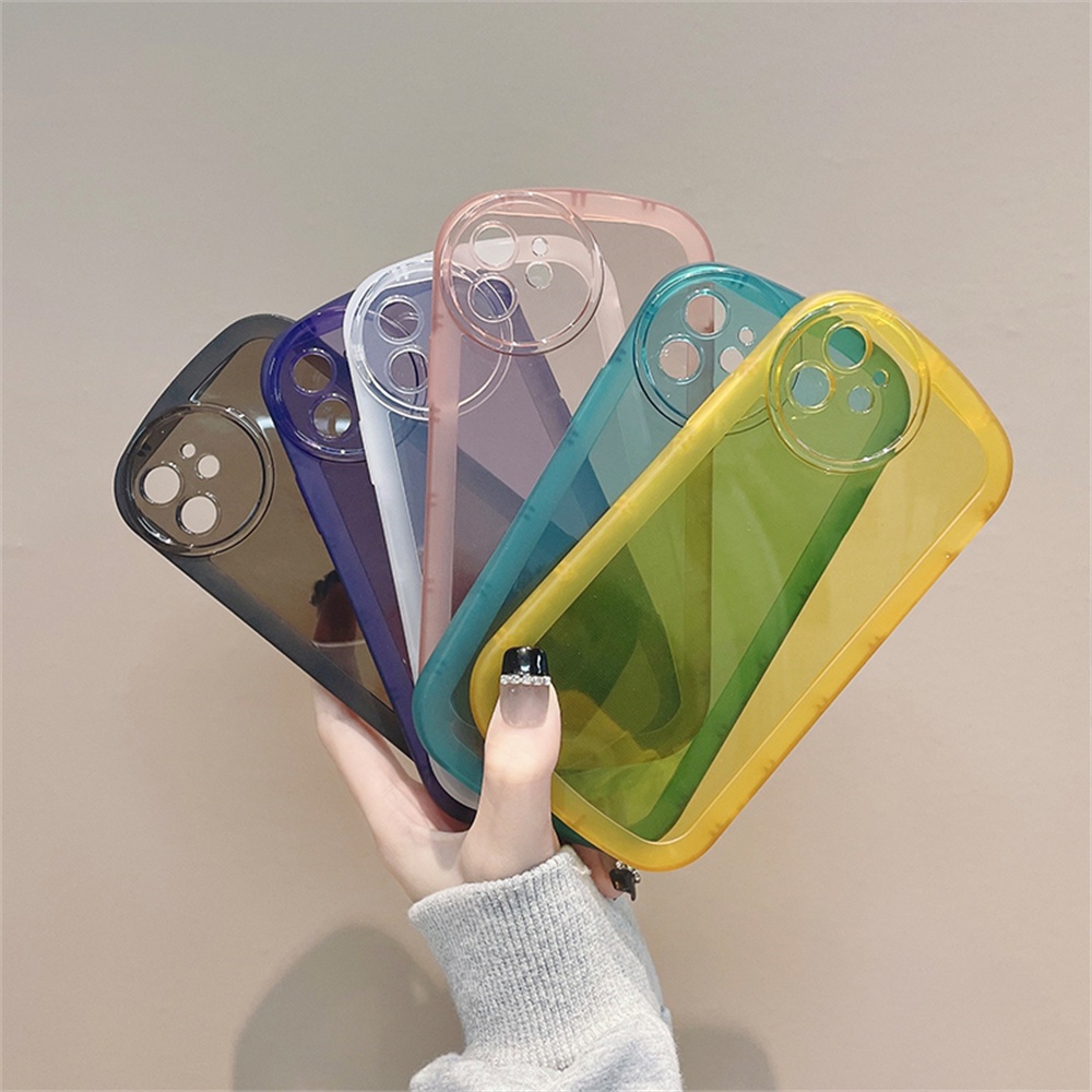 Case Pelindung Lensa Bentuk Oval Warna Macaron Untuk OPPO A16 A16E A15 A15S A54 A53 A5 2020 A9 2020 A31 RealmeC21Y 7i C17 Realme5 5i 6i C3