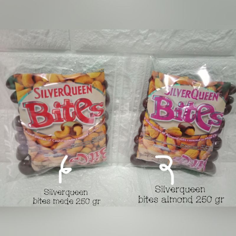 

Silverqueen bite mede/almond 250 gram