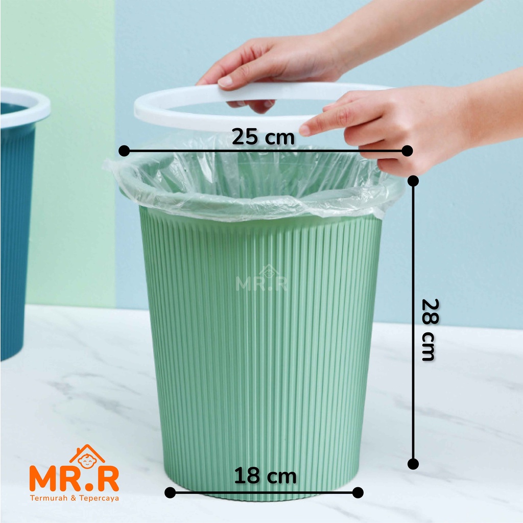 Tong Sampah Portable dengan Tempat Kantong Plastik Sampah Refill Isi Ulang Roll Gulungan Otomatis