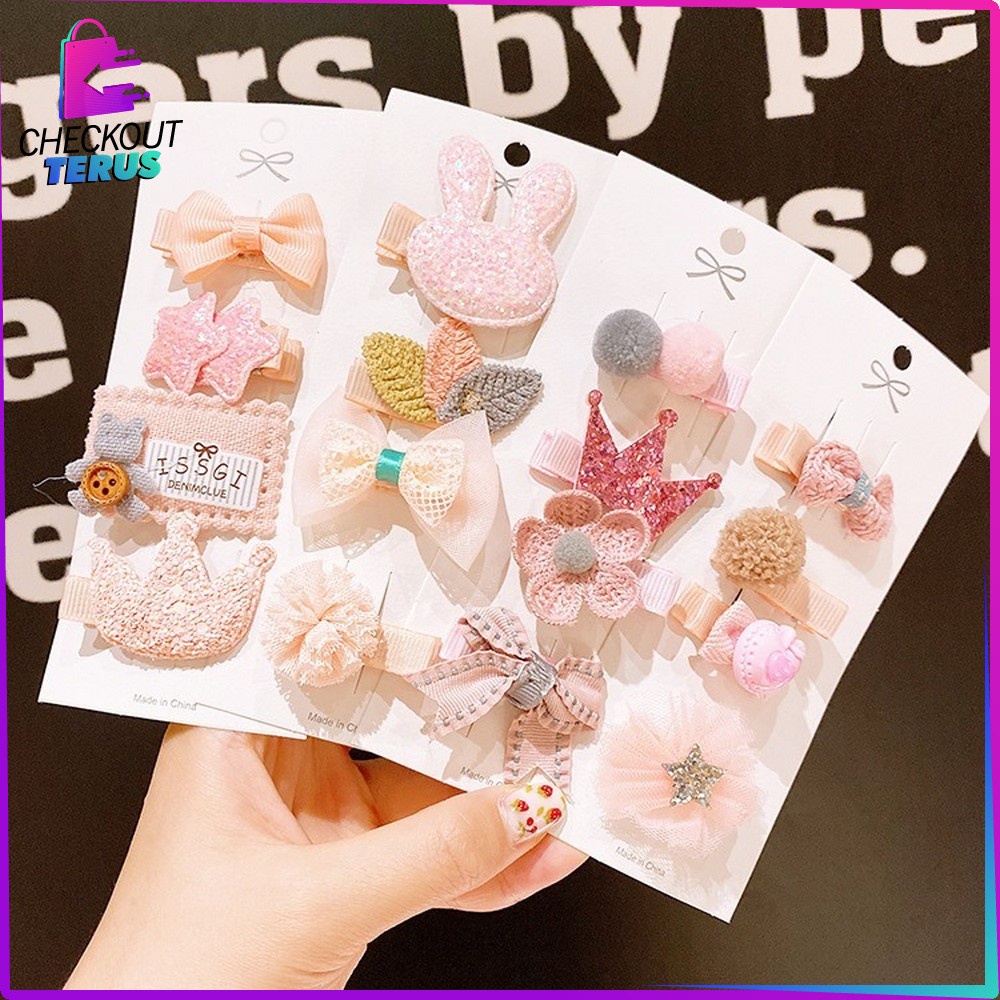 CT C340 C342 Jepit Rambut Anak Lucu Set 10IN1 Jepitan Rambut Anak Perempuan Baby Hair Clips Korean Fashion Acsessoris