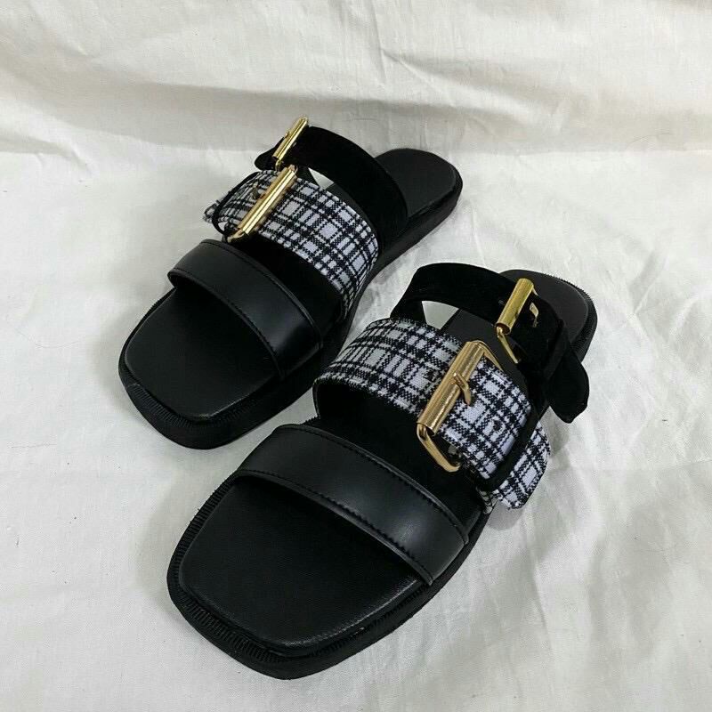 SANDAL FLAT WANITA STRIP 3 KOMBI *SANDAL REALPIC