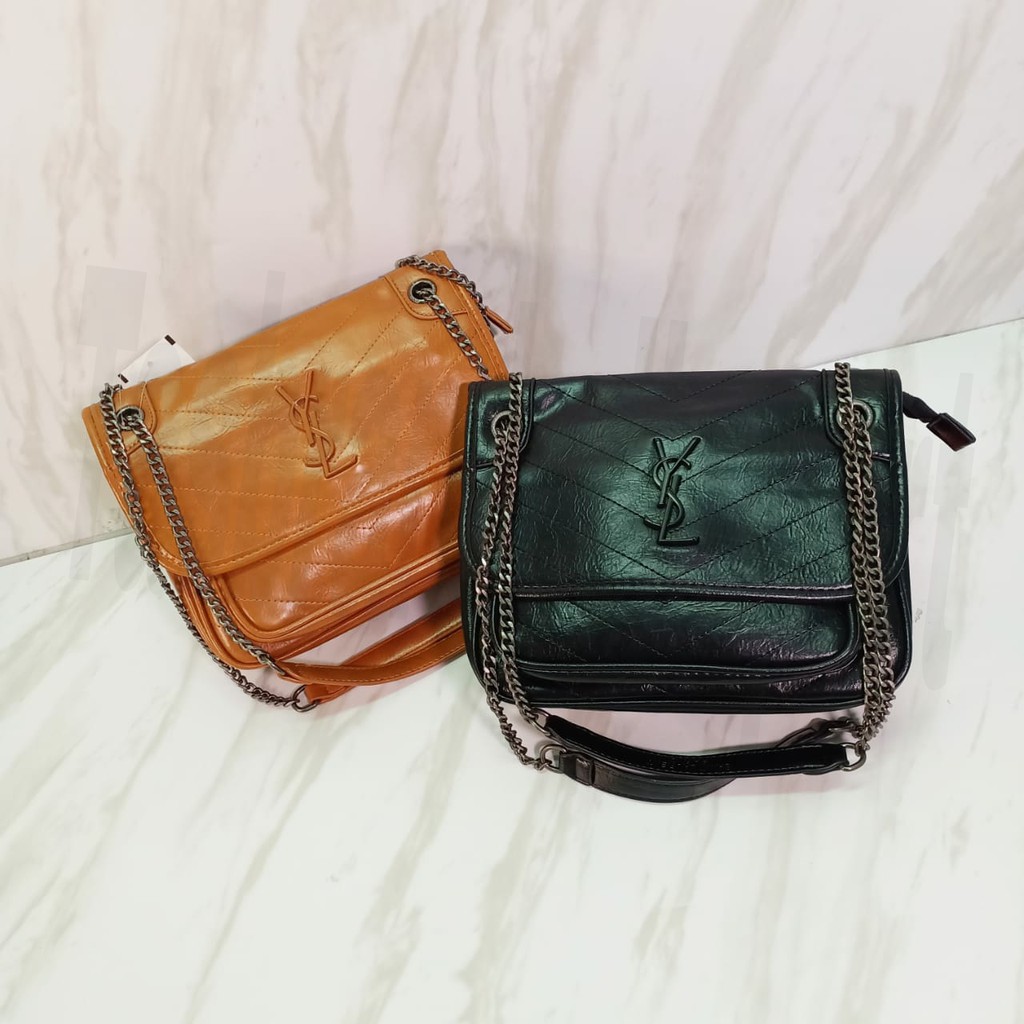 {PROMO} Tas Selempang Chain Crinkled Quilted Leather Hitam Crossbody bag tas wanita branded tas wanita kekinian tas wanita terbaru sling bag wanita shoulder bag wanita tas wanita premium COD tas wanita murah