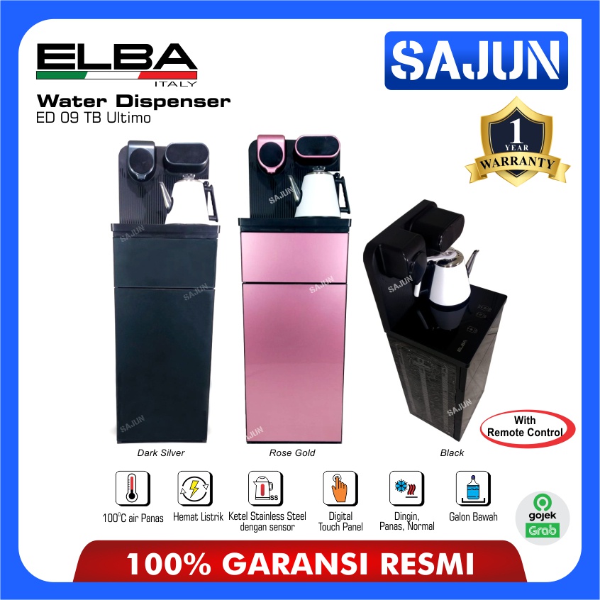 ELBA Water Dispenser ED09TB ULTIMO Galon Bawah dengan Remote ED 09 TB