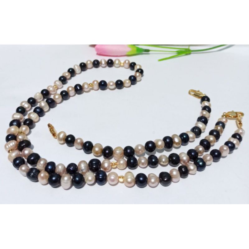 Paket Strap Masker dan Konektor Masker Mutiara tawar Lombok