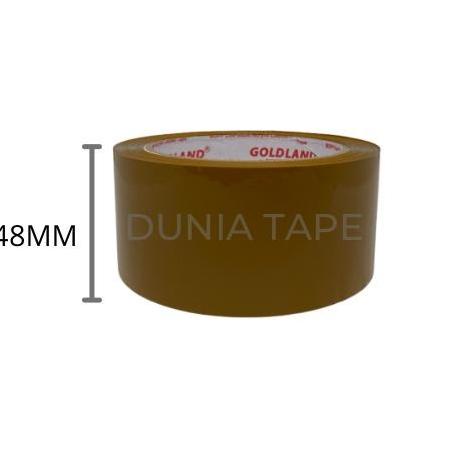 

(Dus Cargo) Lakban 48Mm X 90Yard Goldland / Lakban Bening Coklat - Gl