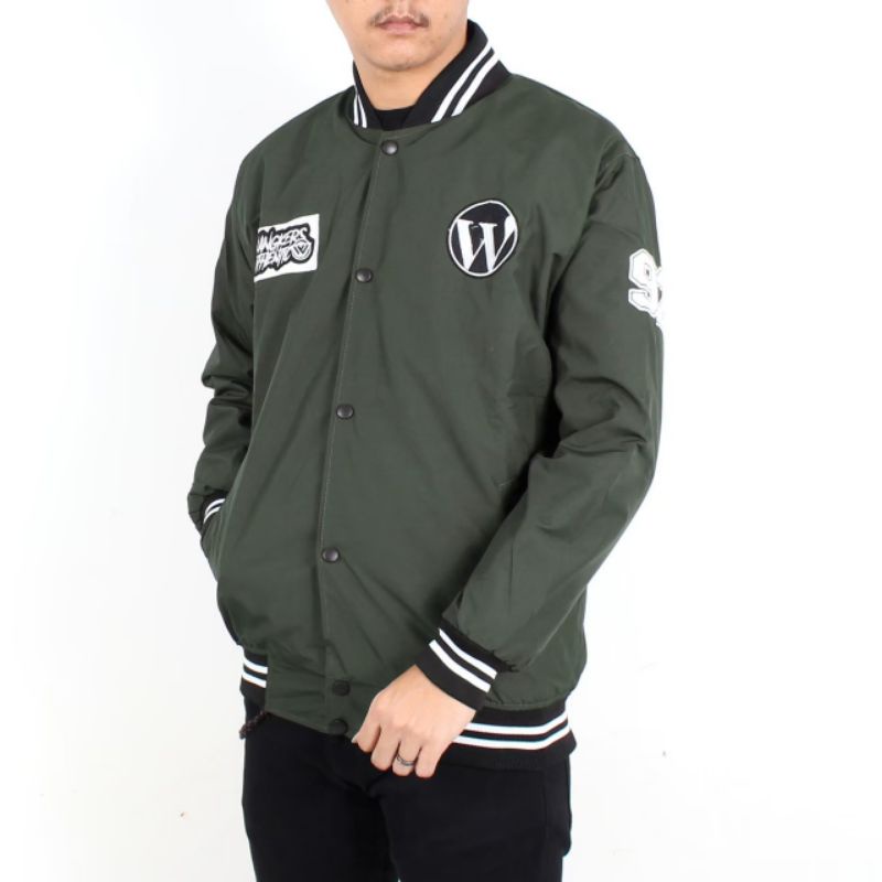 [WANGKERS Original] Jaket Baseball Varsity Pria Taslan Furing Peding - Jaket Premium Murah Bandung- Jaket Vintage