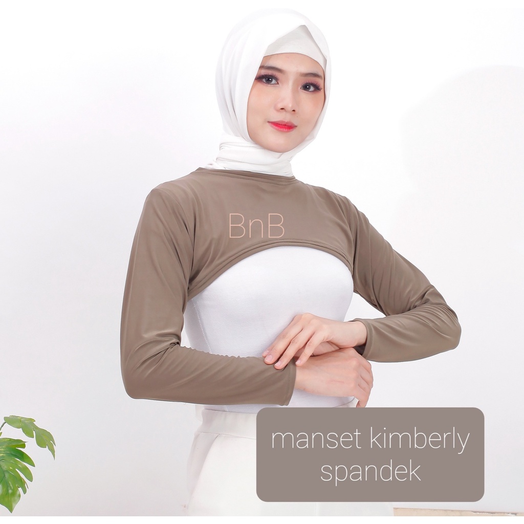 Manset Kimberly Hansock Spandek Jersey Manset Sambung Balero Baju Manset Lengan Panjang Terbaru Size Fit XL Seri Hitam