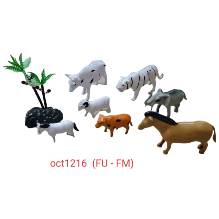 OCT 1216 - Mainan Hewan hewanan Animal mini Zoo Bahan Plastik  OCT1216
