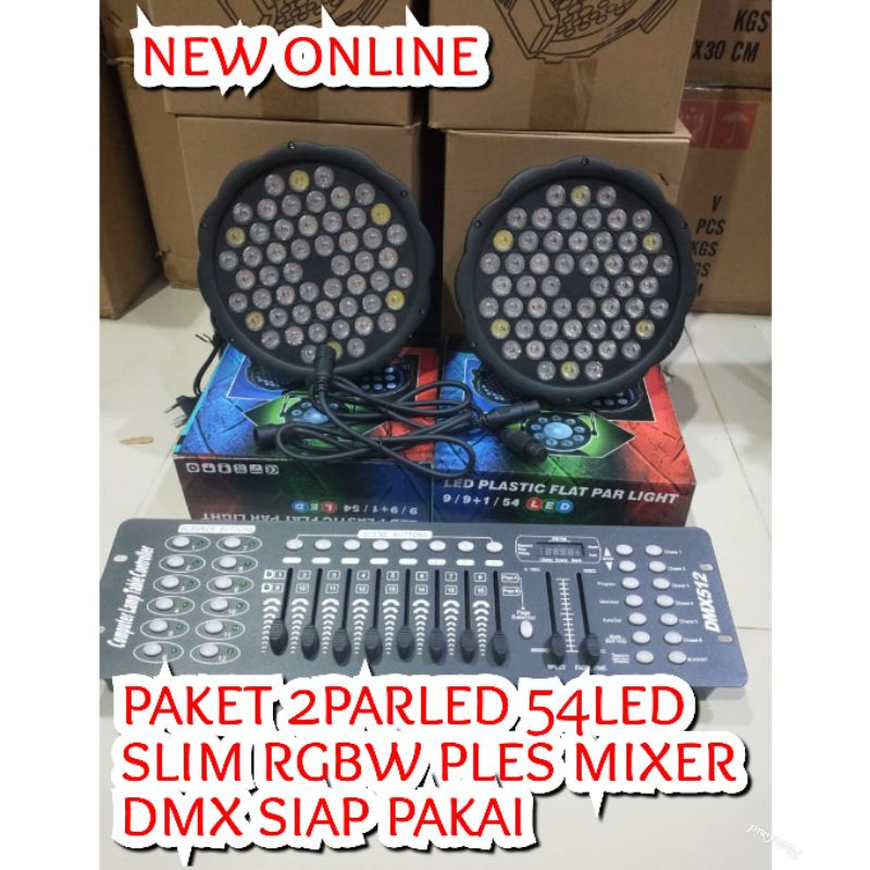 PAKET 2 PARLED 54LED RGBW SIAP PAKAI