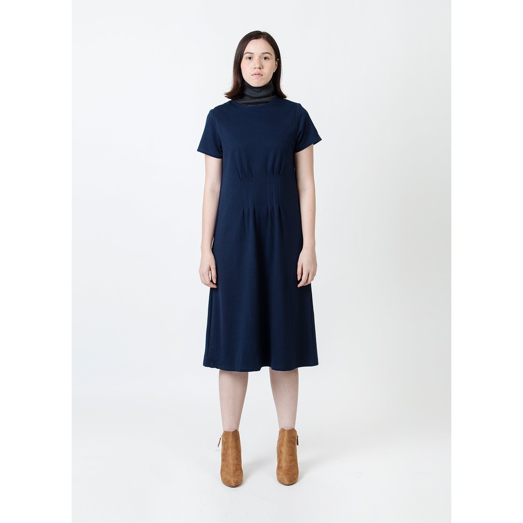 WASTU - DORIC PILLAR DRESS - Navy