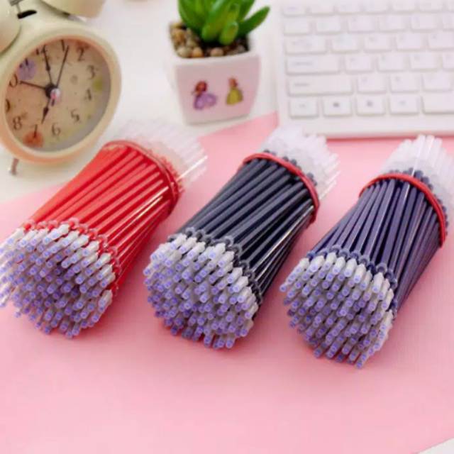 

Refill Tinta Pena Cair - Isi Ulang Pulpen Gel Warna Hitam Biru Merah ❤