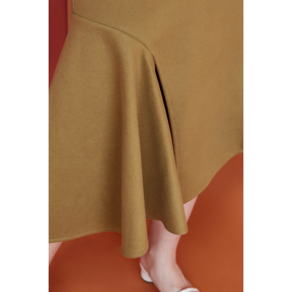 Peach Poppy Sher Skirt - Rok Midi Wanita A Line Office