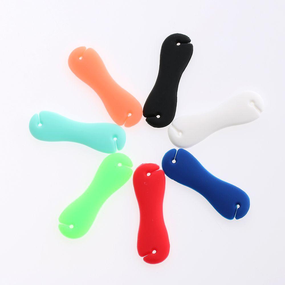 Nanas 2/5Pcs Warna Acak Kabel Winder Merapikan Fixer Jalur Data Headphone Earphone Organizer