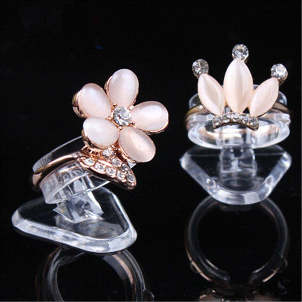 [Elegan] 5pcs Tempat Cincin Perlengkapan Perhiasan Plastik Bening Transparan