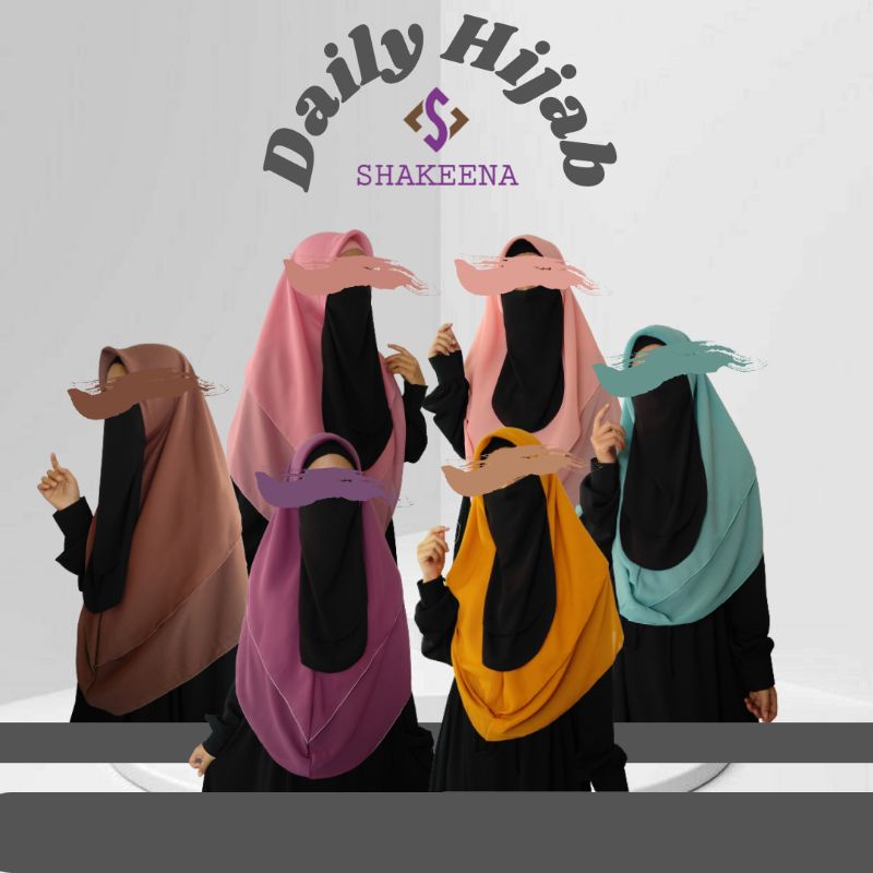 50rb dapat 3 Jilbab Segitiga Instan - Jilbab harian bahan adem