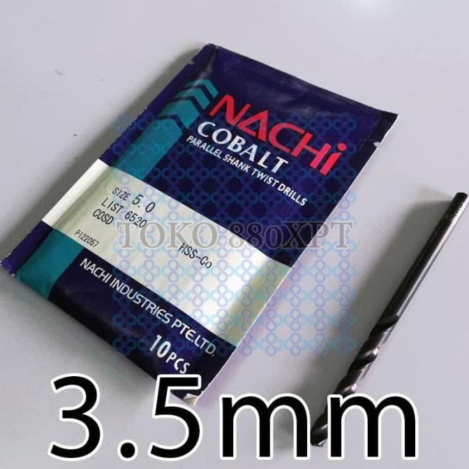 favorit] Nachi List 6520 Cobalt 3.5 mm 3.5mm Mata Bor HSS-Co