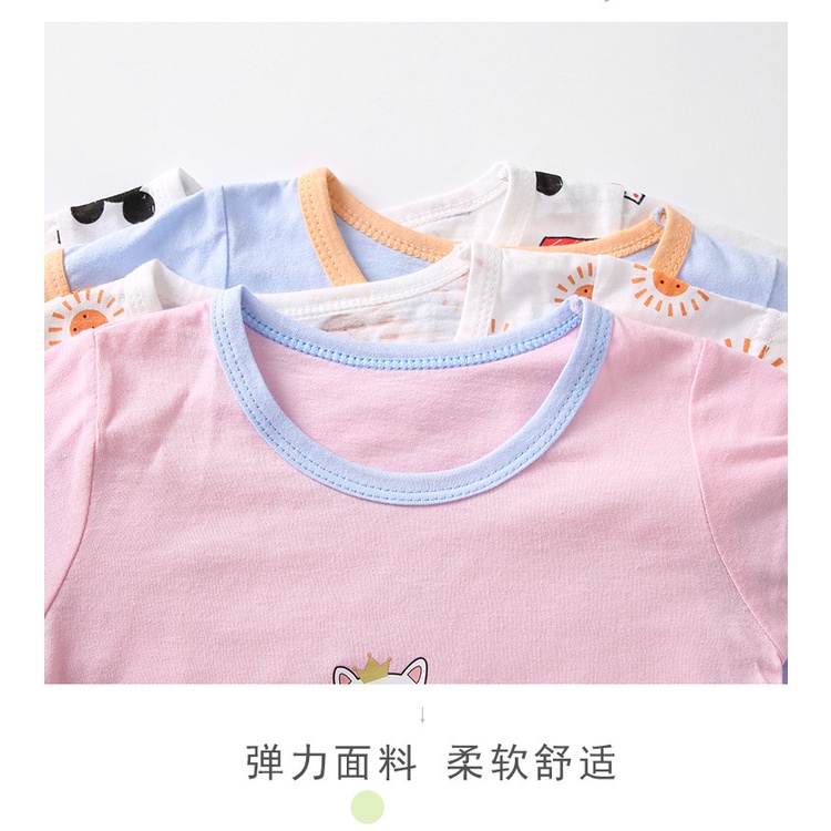 [PRINCESS KESLI] 0-6tahun Kaos Anak Perempuan Lengan Pendek Katun Kaos Bayi Perempuan Kartun Korea T-shirt anak cewek Baju anak perempuan katun kualitas premium import