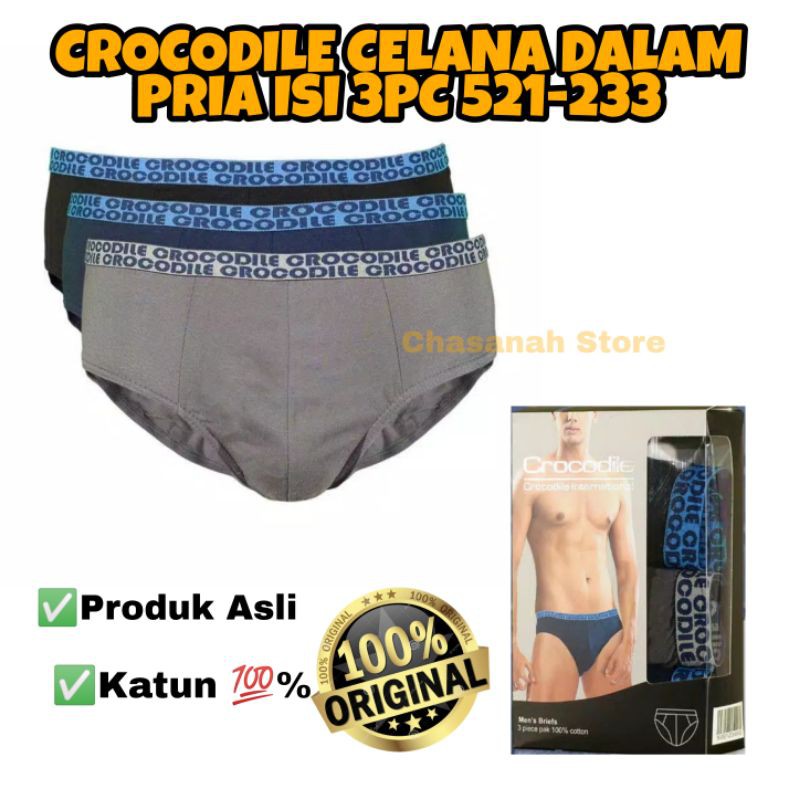 CROCODILE CELANA DALAM PRIA ISI 3PC CR521-233 HARGA PROMO