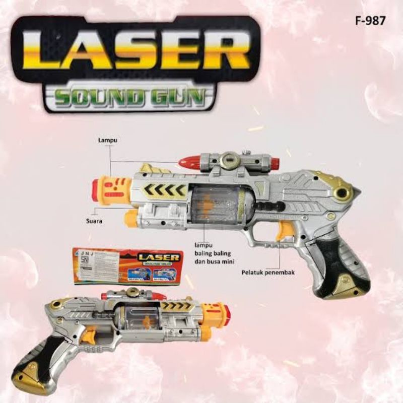 Mainan Pistol Laser Lampu Musik