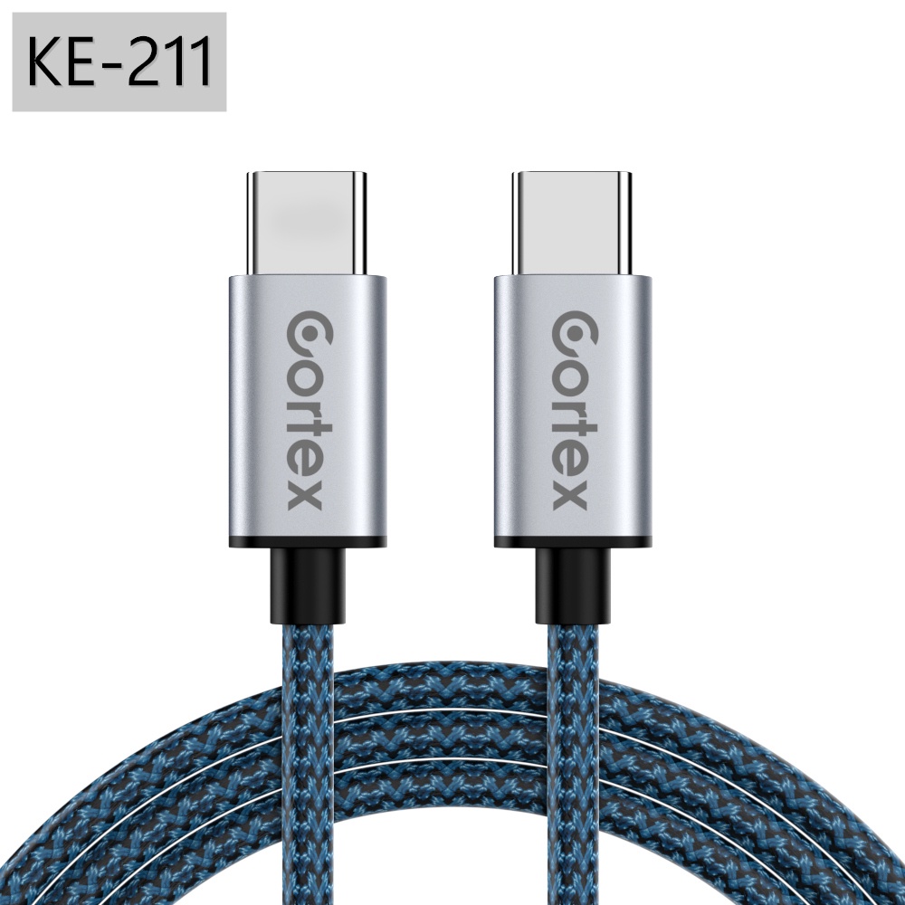 Cortex KE-211 Kabel Data iPad Pro / Type-C ke Type-C / USB-C to USB-C / 60W PD Fast charging Samsung / 1.2Meter 2Meter